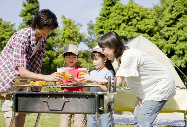 家族でのBBQ