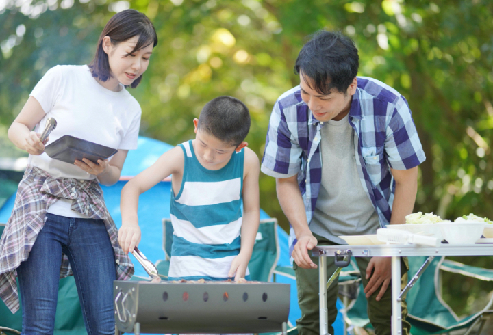 キャンプでのBBQ